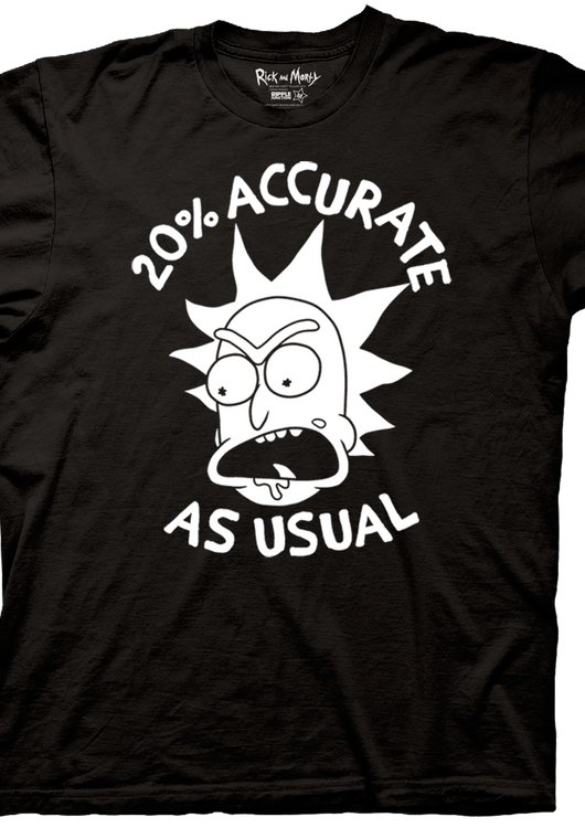 Rick and Morty 20% Accurate T-Shirt - main product image