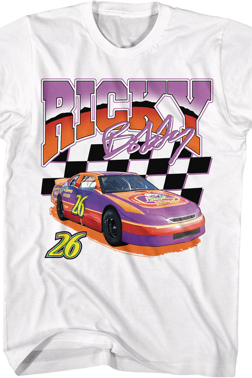 Ricky Bobby Checkered Flag Talladega Nights T-Shirtmain product image