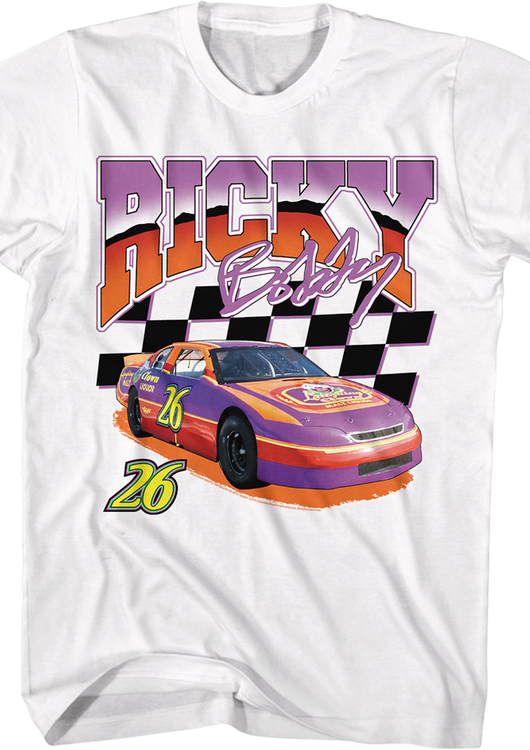 Ricky Bobby Checkered Flag Talladega Nights T-Shirt - main product image