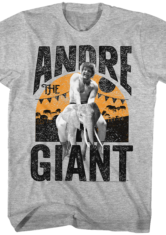 Riding An Elephant Andre The Giant T-Shirt - main product image