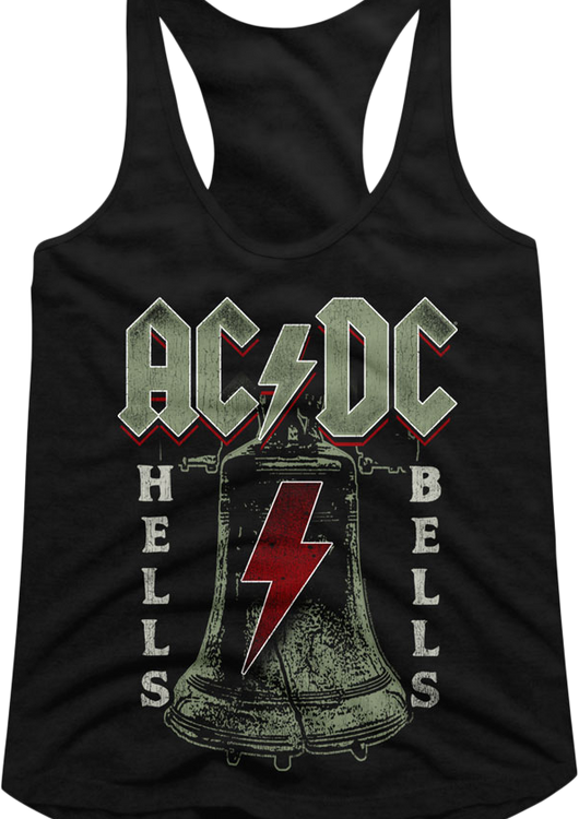 Ladies Ringin' Hells Bells ACDC Racerback Tank Top - main product image
