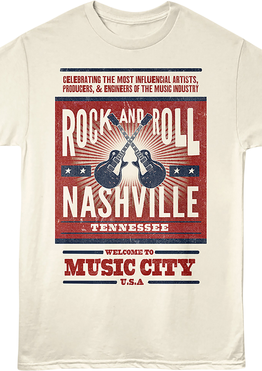 Rock And Roll Nashville Tennessee T-Shirt - main product image