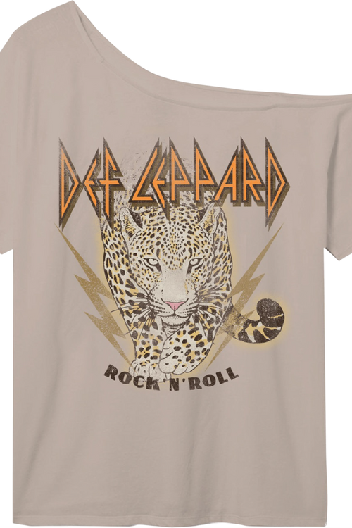 Rock 'N' Roll Def Leppard Off The Shoulder Shirtmain product image