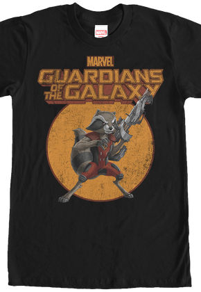 Rocket Raccoon Action Pose Guardians of the Galaxy T-Shirt