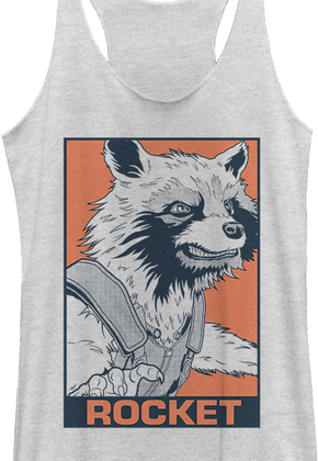 Ladies Rocket Raccoon Pop Art Avengers Endgame Racerback Tank Top