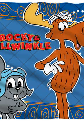 Rocky and Bullwinkle 36 x 58 Fleece Blanket