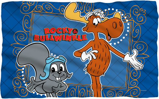 Rocky and Bullwinkle 36 x 58 Fleece Blanket - main product image