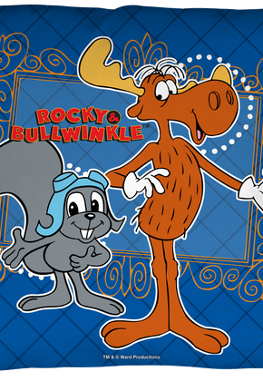 Rocky and Bullwinkle Throw Pillow
