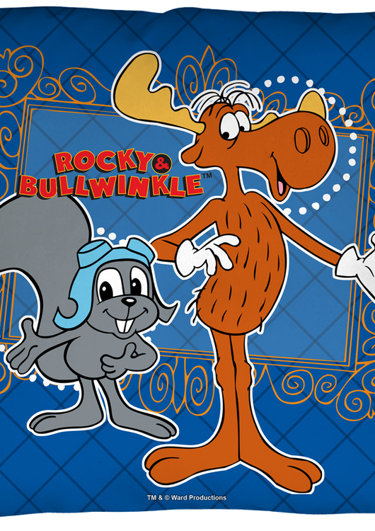 Rocky and Bullwinkle Throw Pillow - main product image