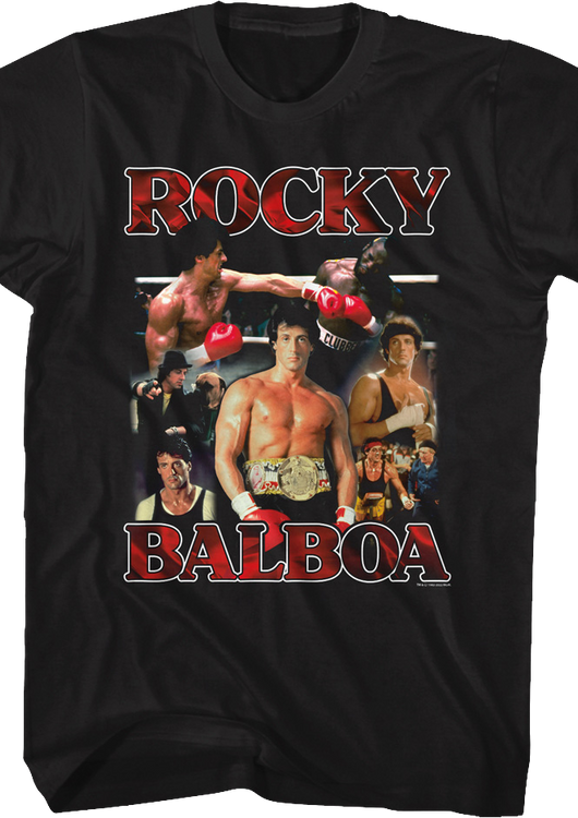 Rocky Balboa Collage Rocky III T-Shirt - main product image