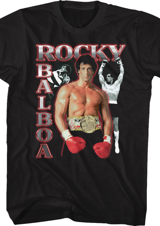 Rocky Balboa Collage Rocky T-Shirt - main product image
