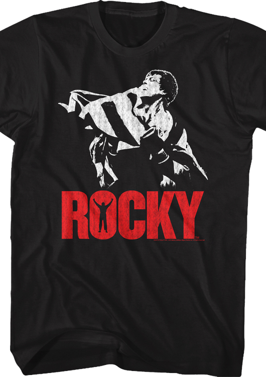 Flag Victory Pose Rocky T-Shirt - main product image