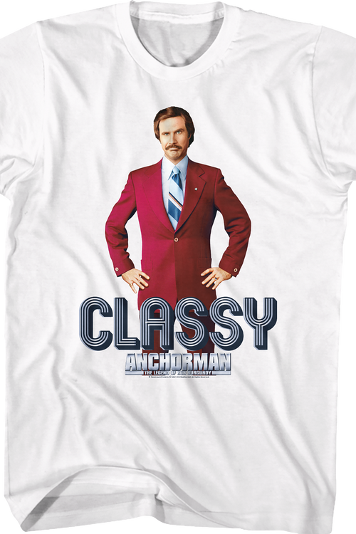 Ron Burgundy Classy Anchorman T-Shirtmain product image