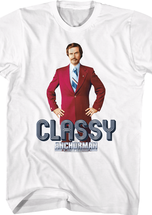 Ron Burgundy Classy Anchorman T-Shirt - main product image
