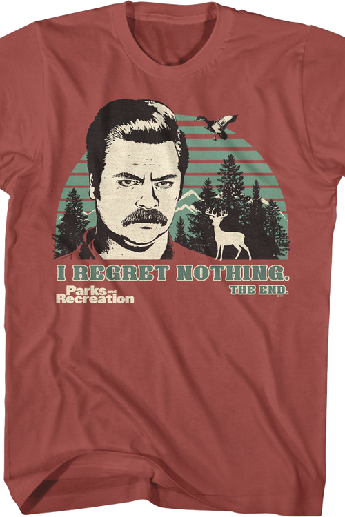 Ron Swanson I Regret Nothing Parks And Recreation T-Shirtmain product image