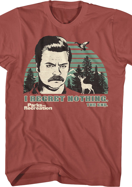 Ron Swanson I Regret Nothing Parks And Recreation T-Shirt - main product image