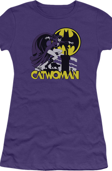 Ladies Rooftop Catwoman DC Comics Shirt