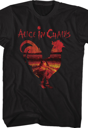 Rooster Silhouette Alice In Chains T-Shirt