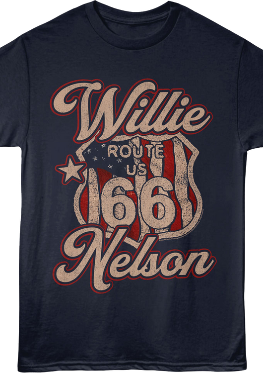 Route 66 Willie Nelson T-Shirt - main product image