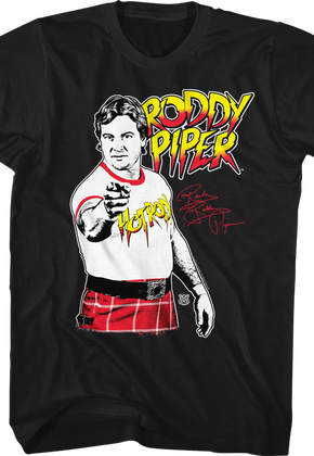 Rowdy Roddy Piper Autograph T-Shirt
