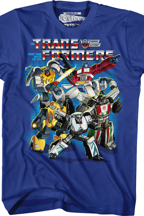 Royal Blue Autobots Collage Transformers T-Shirt - main product image