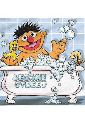 Rubber Duckie Sesame Street Towel