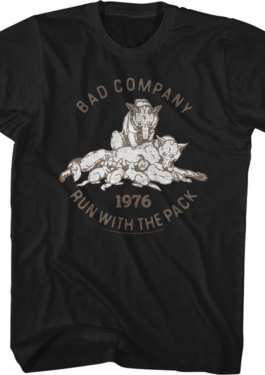 Run With The Pack 1976 Bad Company T-Shirt - main product image