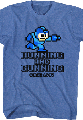 Running And Gunning Mega Man T-Shirt