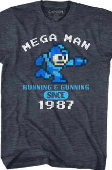 Running & Gunning Since 1987 Mega Man T-Shirt