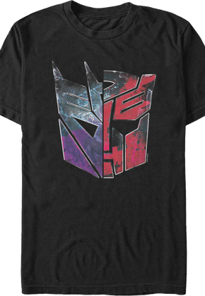 Rusted Split Logos Transformers T-Shirt