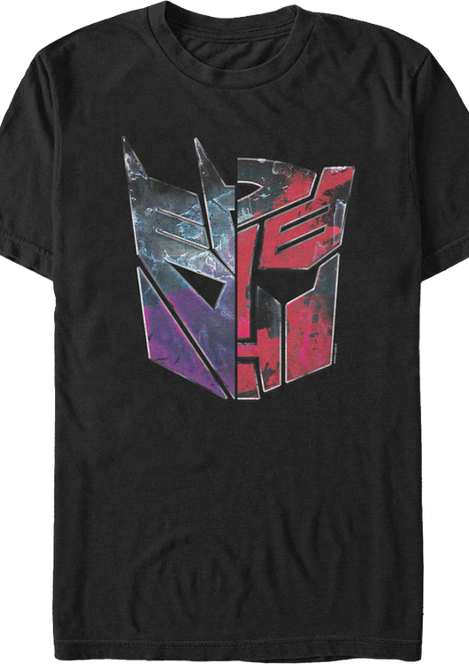 Rusted Split Logos Transformers T-Shirt - main product image