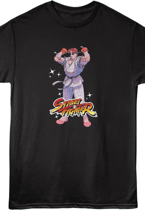 Front & Back Ryu Battle Ready Street Fighter T-Shirt