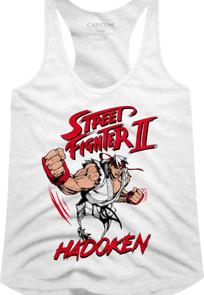 Ladies Ryu Hadoken Street Fighter Racerback Tank Top