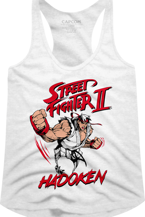 Ladies Ryu Hadoken Street Fighter Racerback Tank Topmain product image