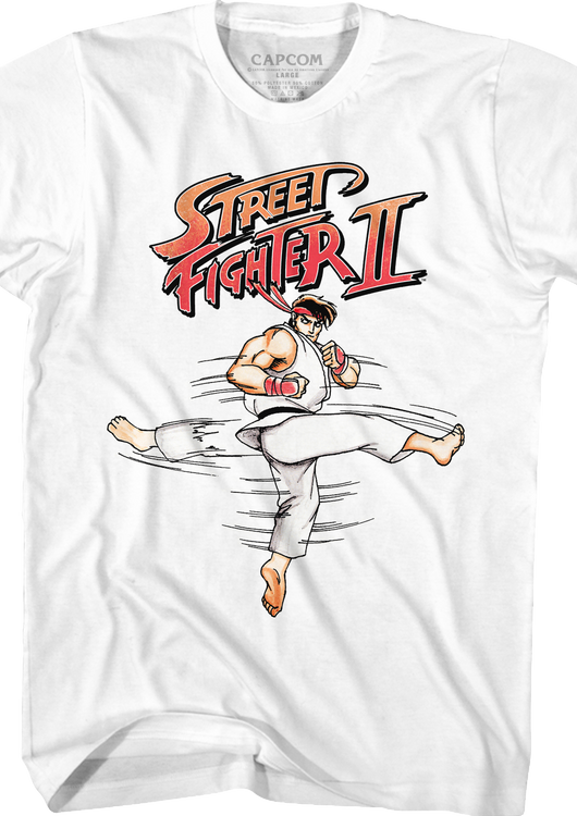 Ryu Hurricane Kick Street Fighter II T-Shirt - main product image