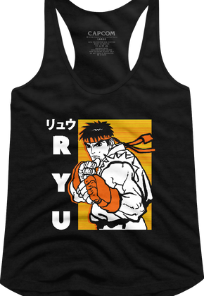 Ladies Ryu Japanese Street Fighter Racerback Tank Top