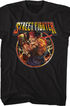 Ryu Lightning Bolts Street Fighter T-Shirt