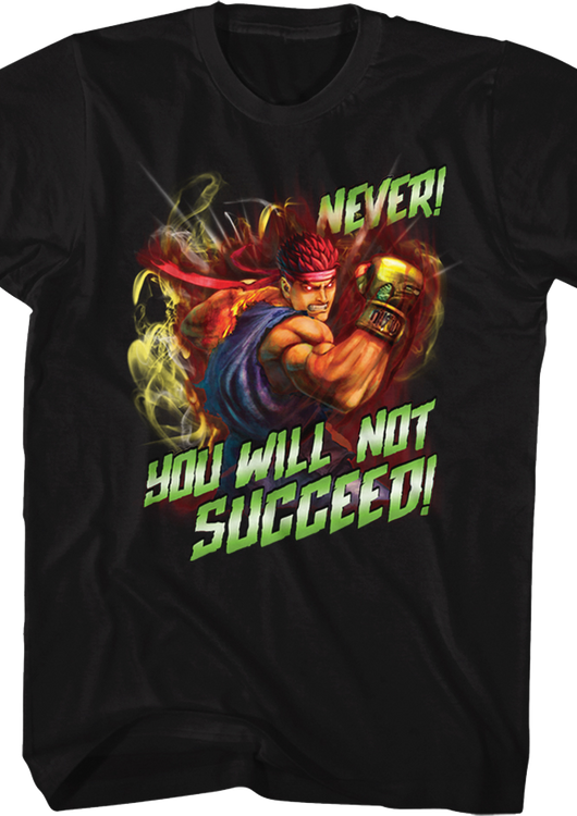 Evil Ryu You Will Not Succeed Street Fighter T-Shirt - main product image