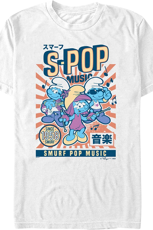 S-Pop Music Smurfs T-Shirtmain product image