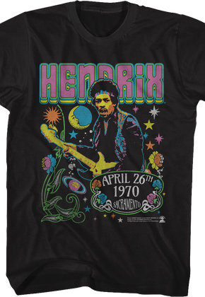 Sacramento 1970 Jimi Hendrix T-Shirt