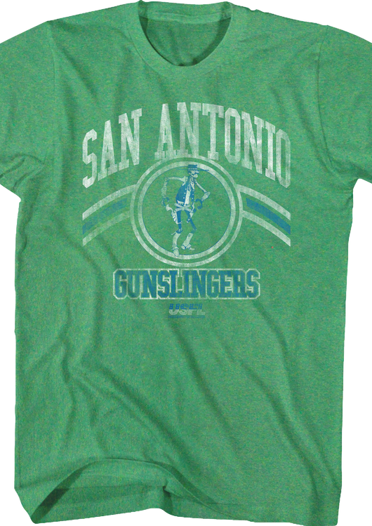 Green San Antonio Gunslingers USFL T-Shirt - main product image