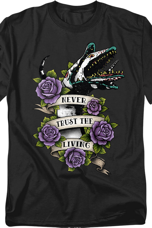 Sandworm Never Trust The Living Beetlejuice T-Shirtmain product image