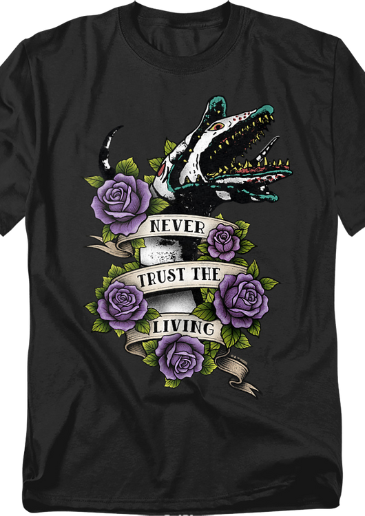 Sandworm Never Trust The Living Beetlejuice T-Shirt - main product image