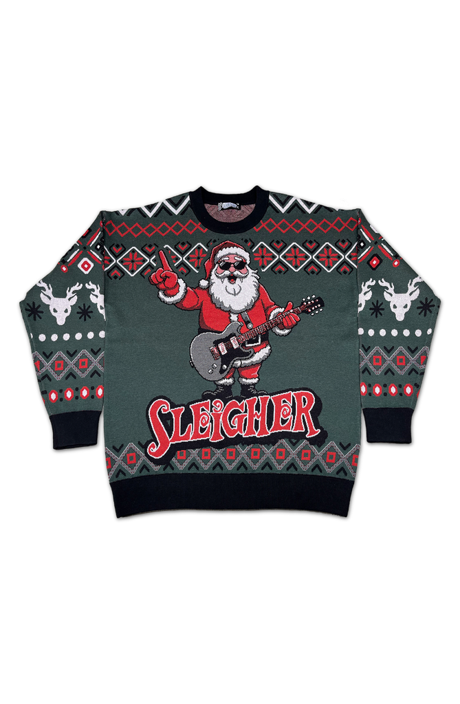 Santa Claus Sleigher Knitted Christmas Sweater