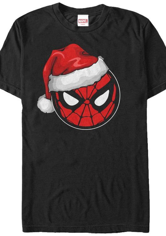 Santa Hat Spider-Man T-Shirt - main product image