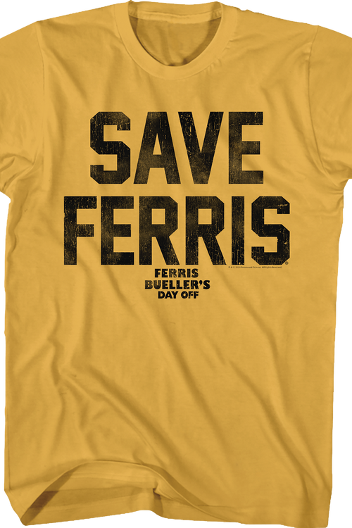 Save Ferris Vintage Design Ferris Bueller s Day Off T Shirt