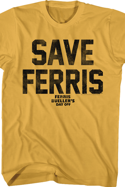Save Ferris Vintage Design Ferris Bueller's Day Off T-Shirtmain product image