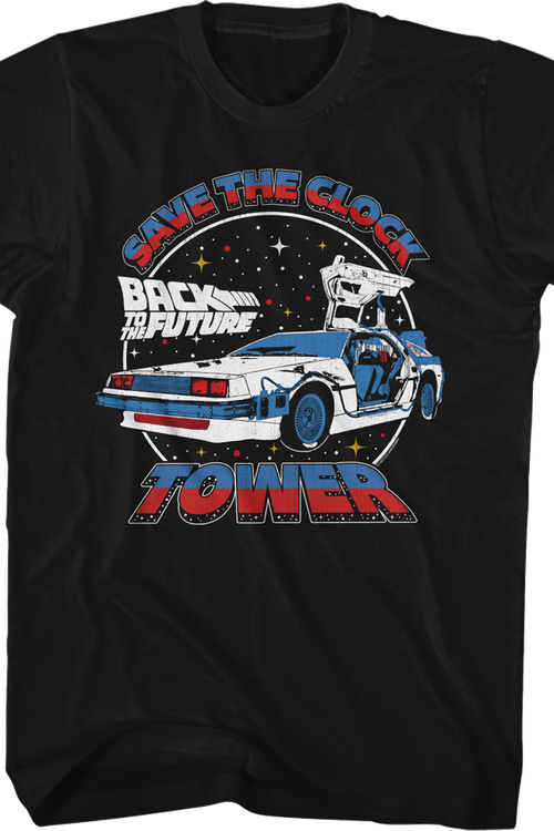 Save The Clock Tower Split Color Back To The Future T-Shirtmain product image