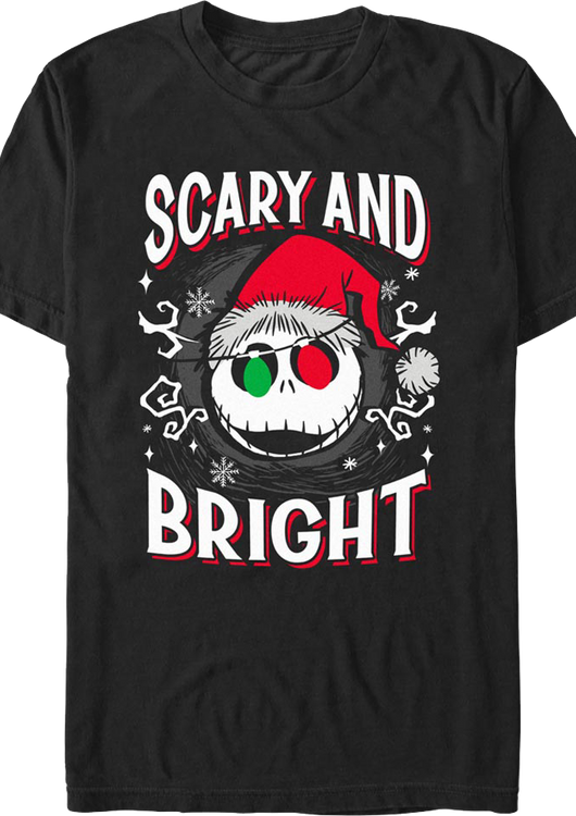 Scary And Bright Nightmare Before Christmas T-Shirt - main product image