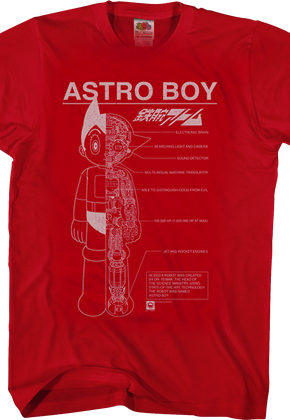 Schematic Astro Boy T-Shirt